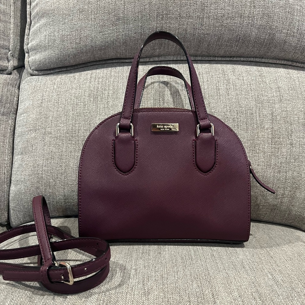 Authentic Kate Spade Grove Street mini Carli Satchel. Crossbody Bag purple